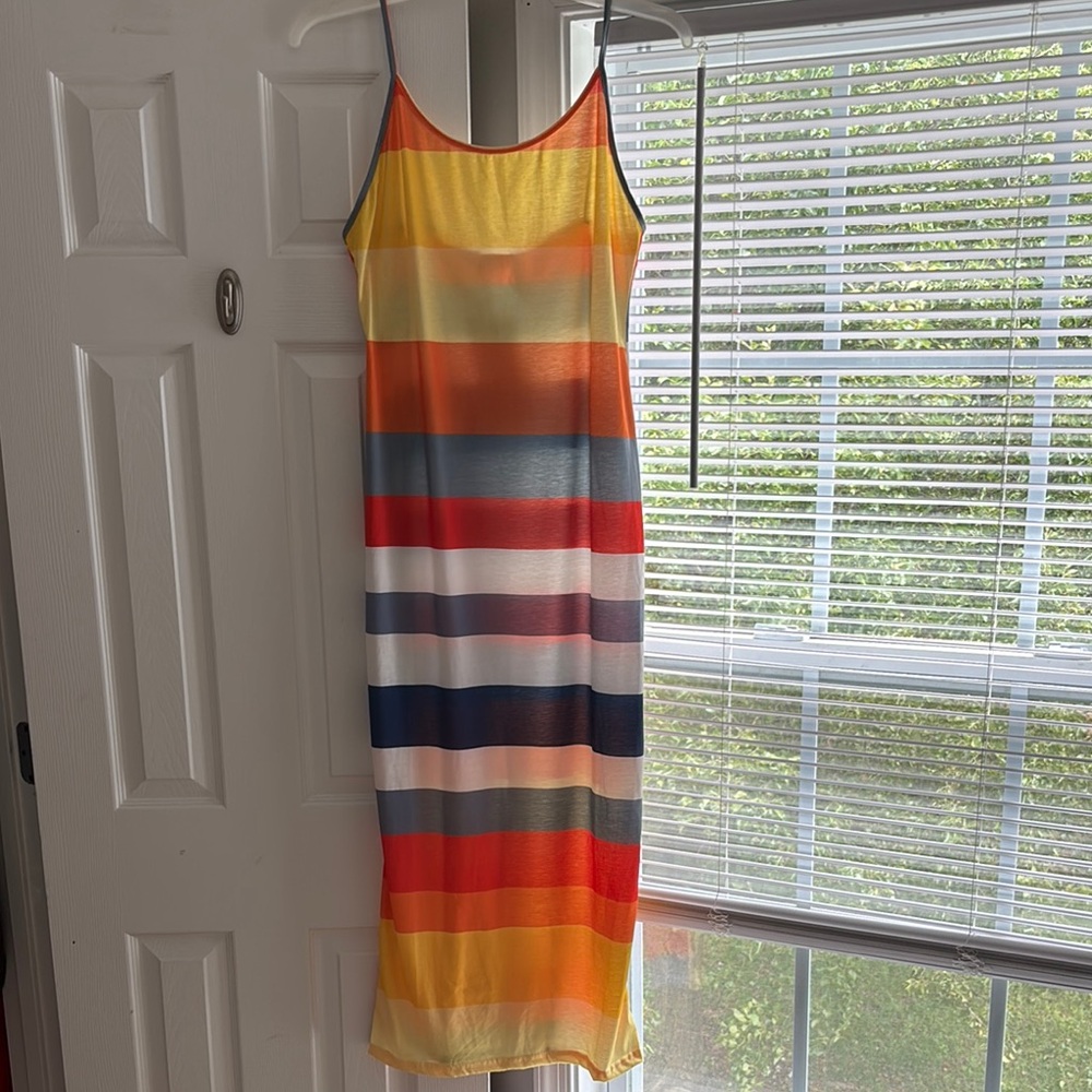 Rebdolls Gold and Orange Resort Slip Dress